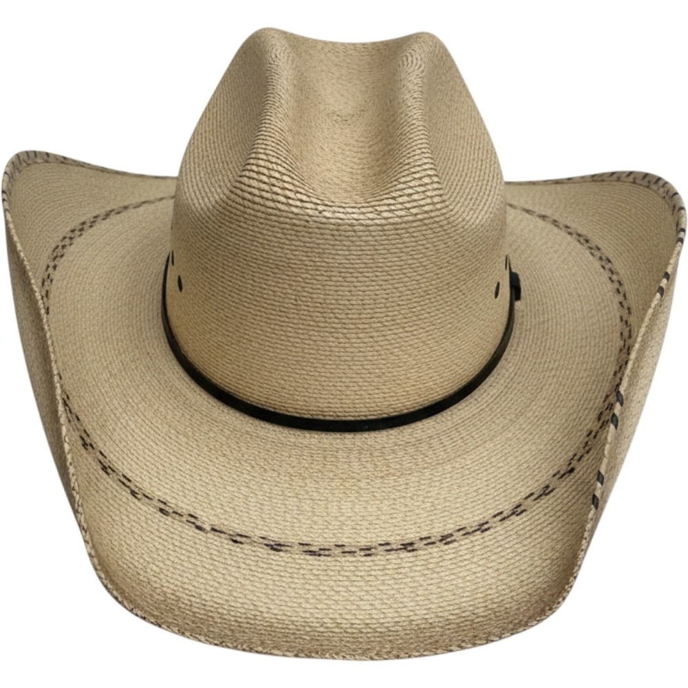 Double S Hat Collection Laredo Straw Cowboy Hat‎ Tan Size 6 7/8 Made in Mexico